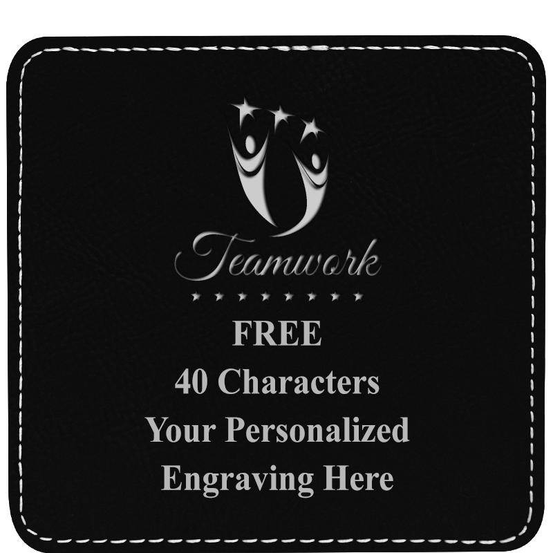 4" COASTER LEATHERETTE