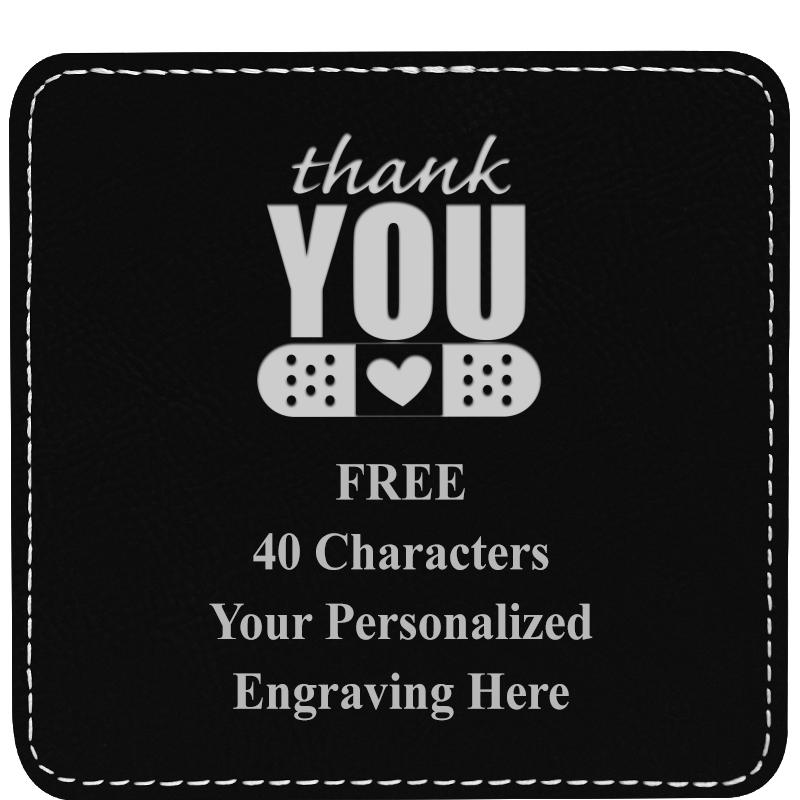 4" COASTER LEATHERETTE