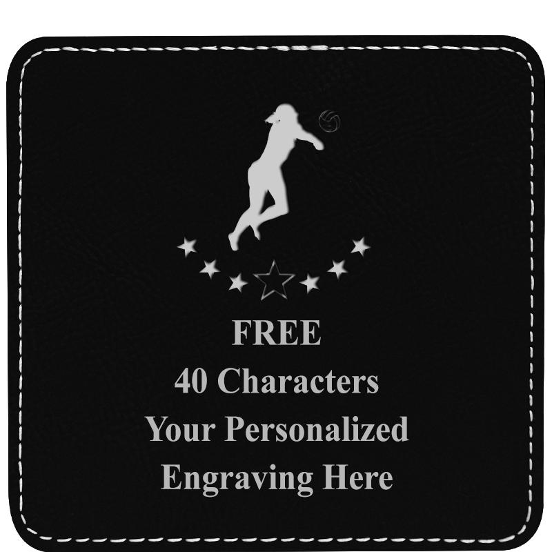 4" COASTER LEATHERETTE