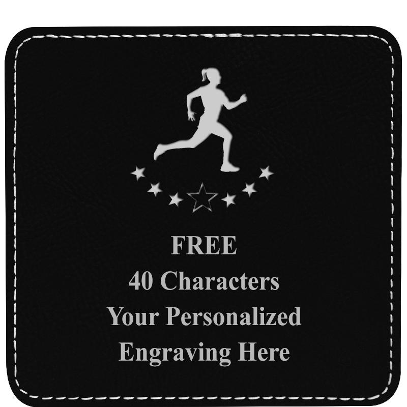 4" COASTER LEATHERETTE