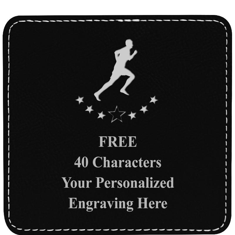 4" COASTER LEATHERETTE