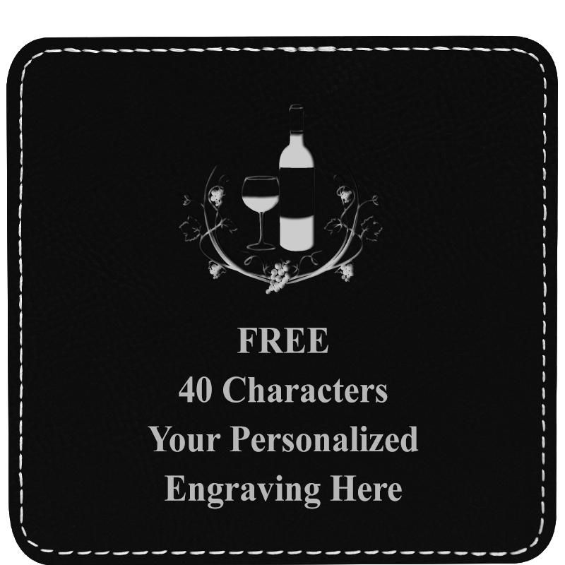 4" COASTER LEATHERETTE