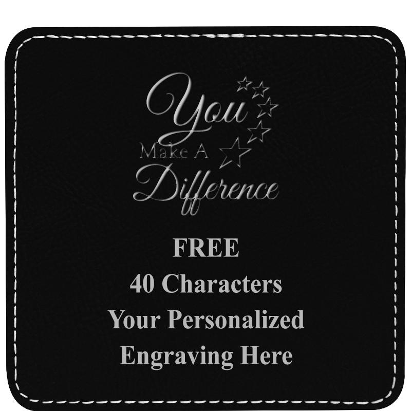 4" COASTER LEATHERETTE