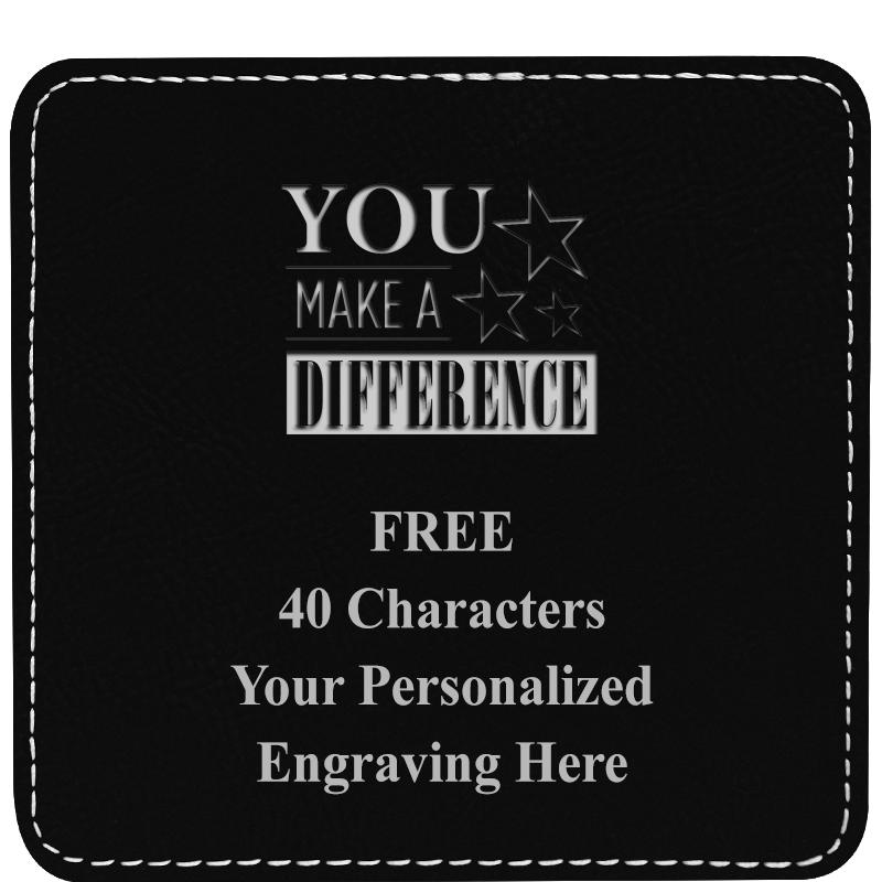 4" COASTER LEATHERETTE