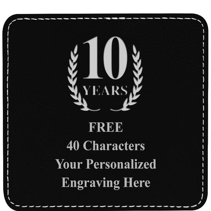 4" COASTER LEATHERETTE