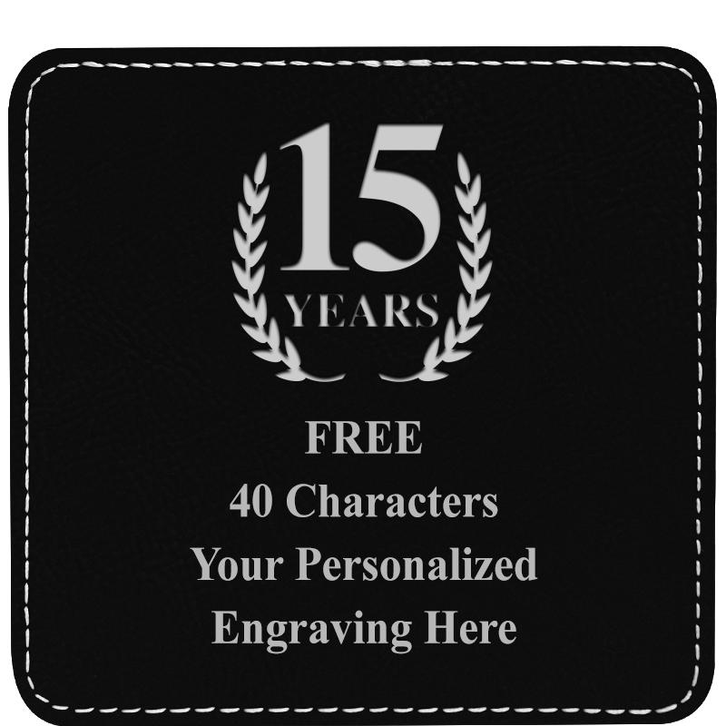 4" COASTER LEATHERETTE