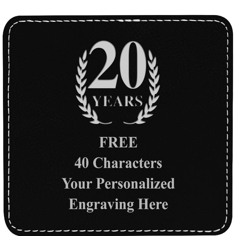4" COASTER LEATHERETTE