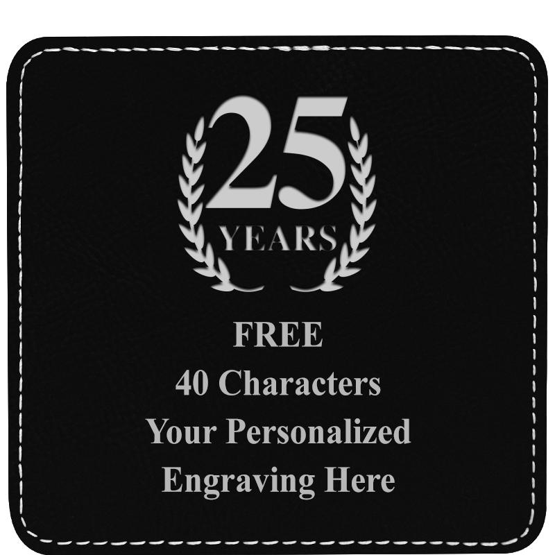 4" COASTER LEATHERETTE
