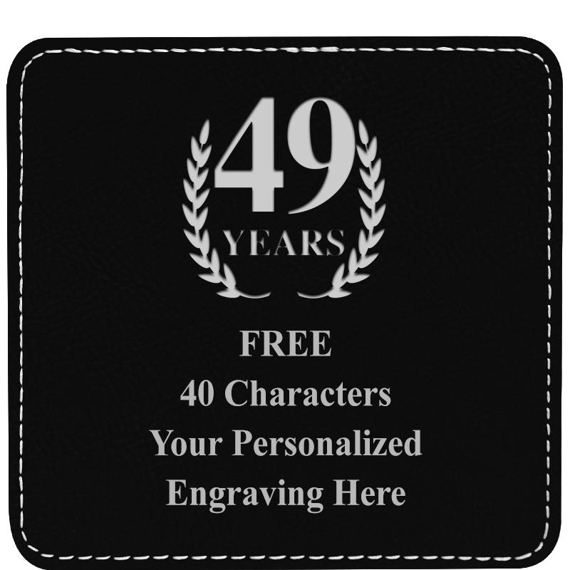 4" COASTER LEATHERETTE