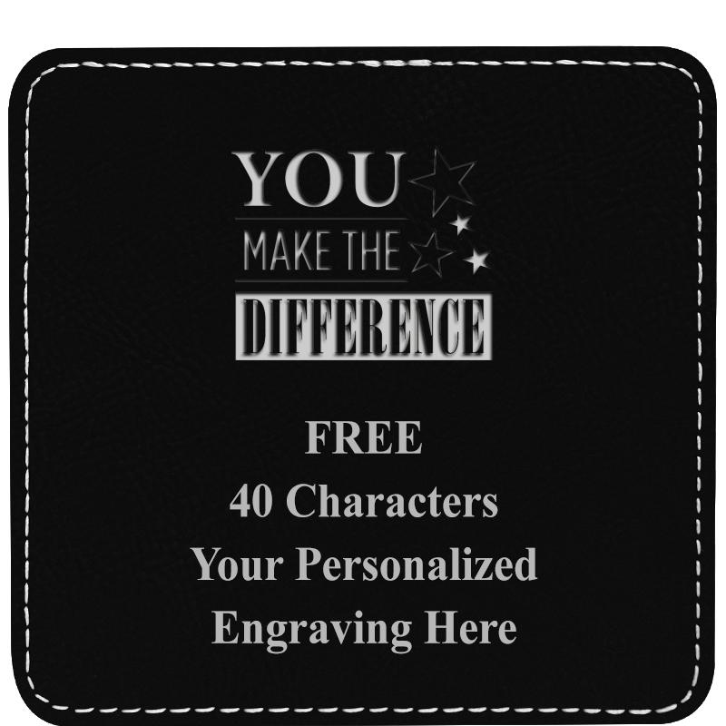 4" COASTER LEATHERETTE