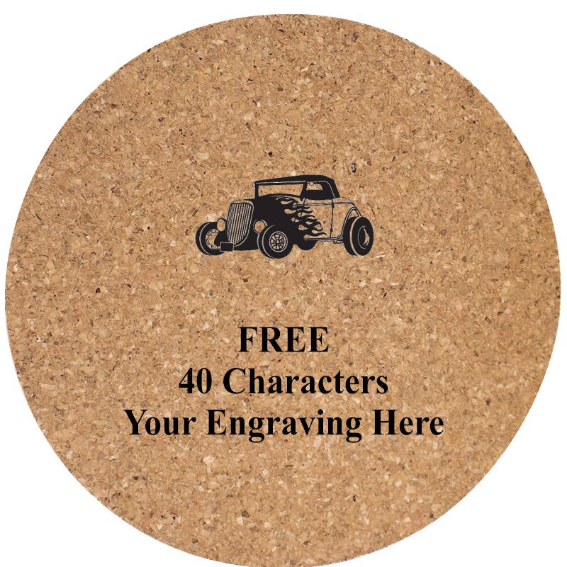 4" COASTER ROUND CORK