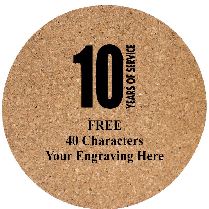 4" COASTER ROUND CORK