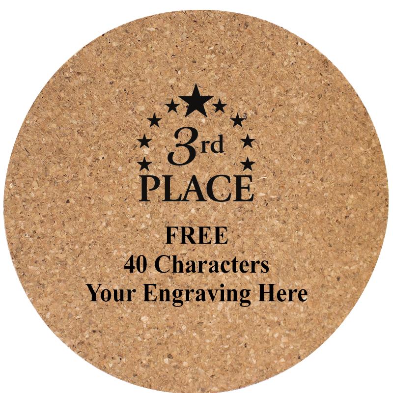 4" COASTER ROUND CORK