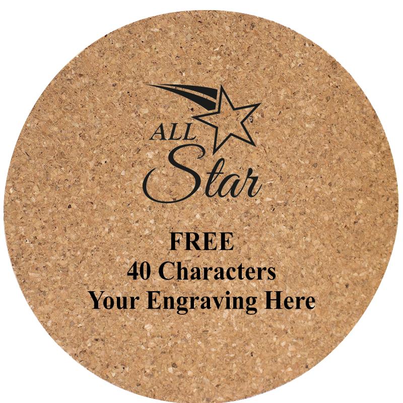 4" COASTER ROUND CORK