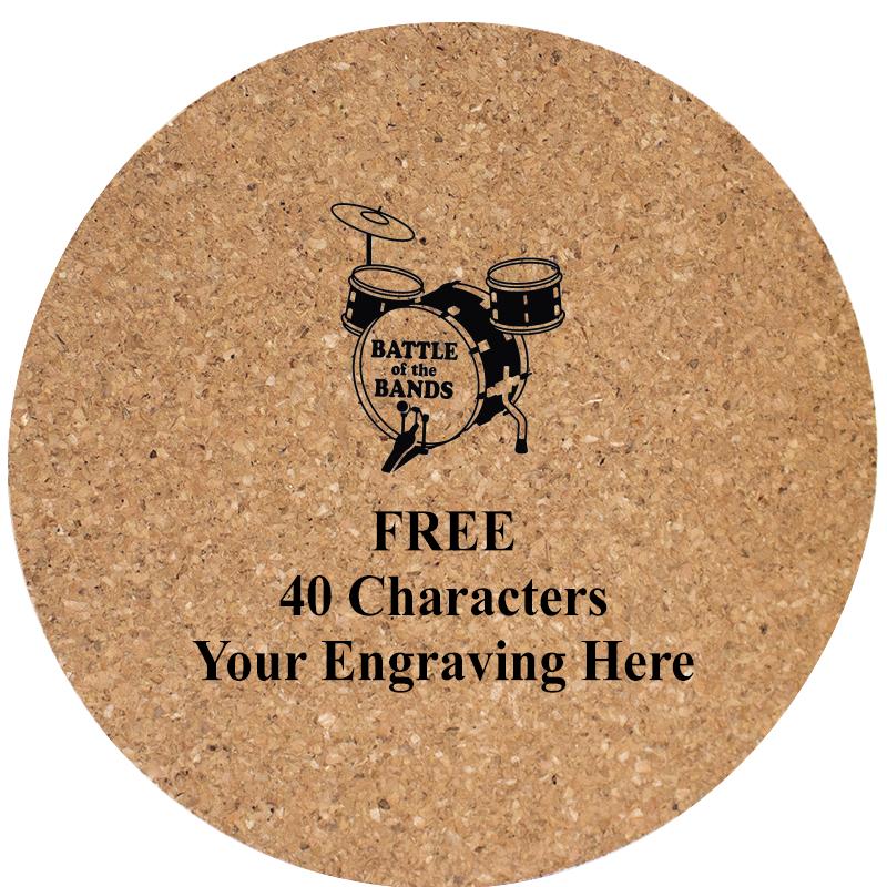 4" COASTER ROUND CORK