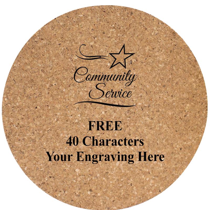 4" COASTER ROUND CORK