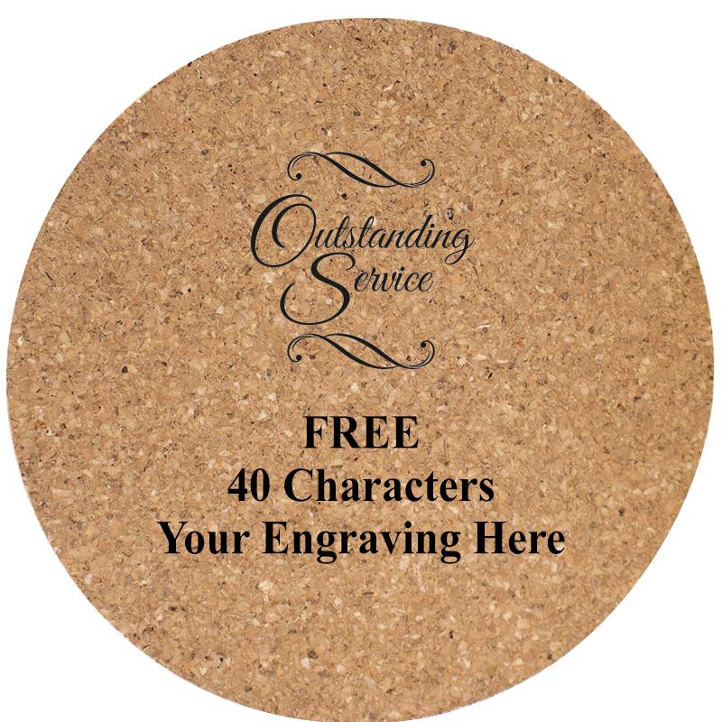 4" COASTER ROUND CORK