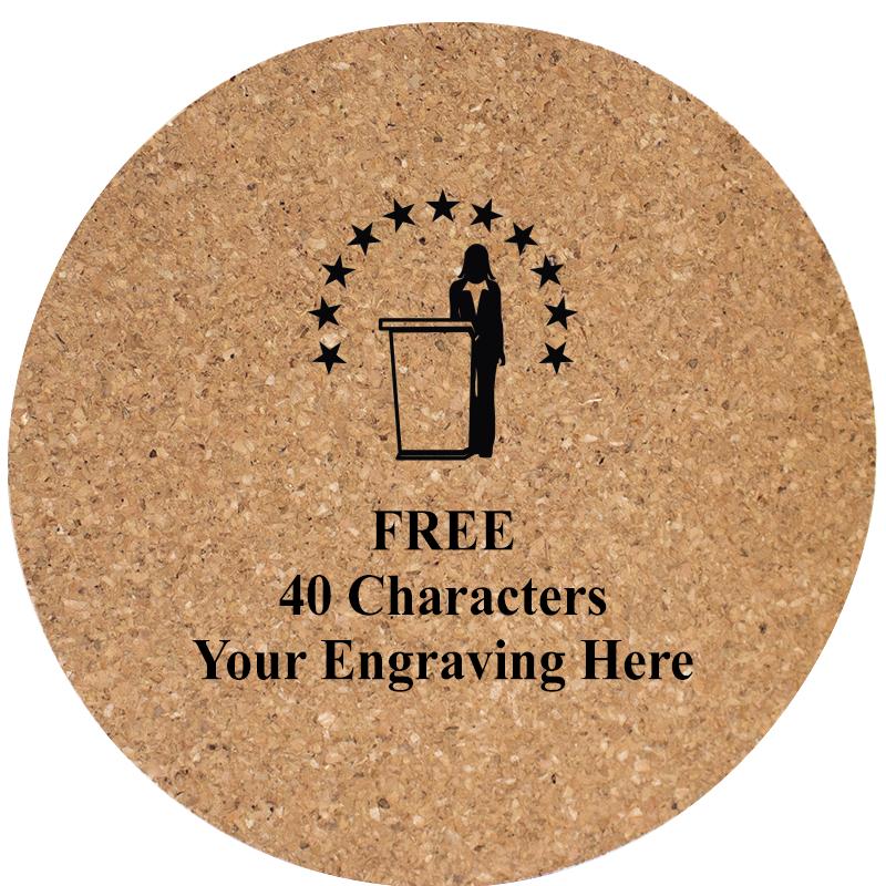 4" COASTER ROUND CORK