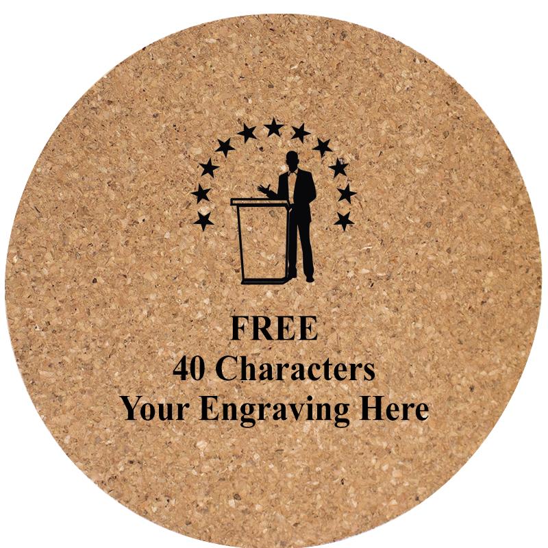 4" COASTER ROUND CORK