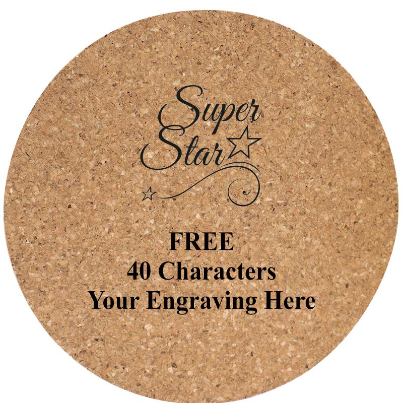 4" COASTER ROUND CORK