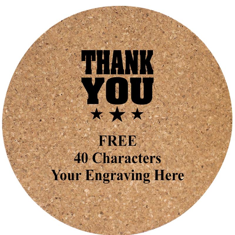 4" COASTER ROUND CORK