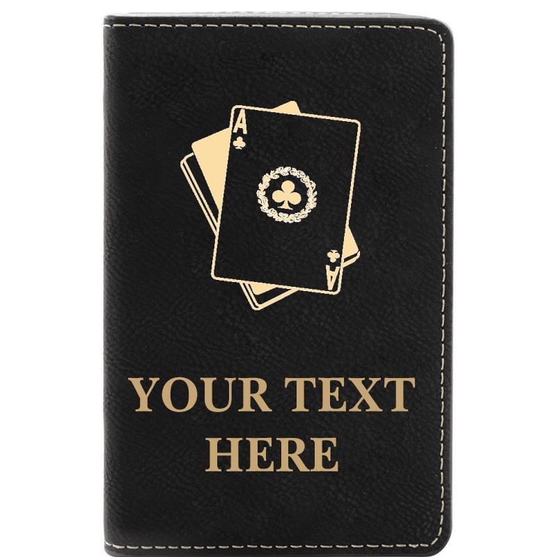 LEATHER WINE SET BLACK 2 PC