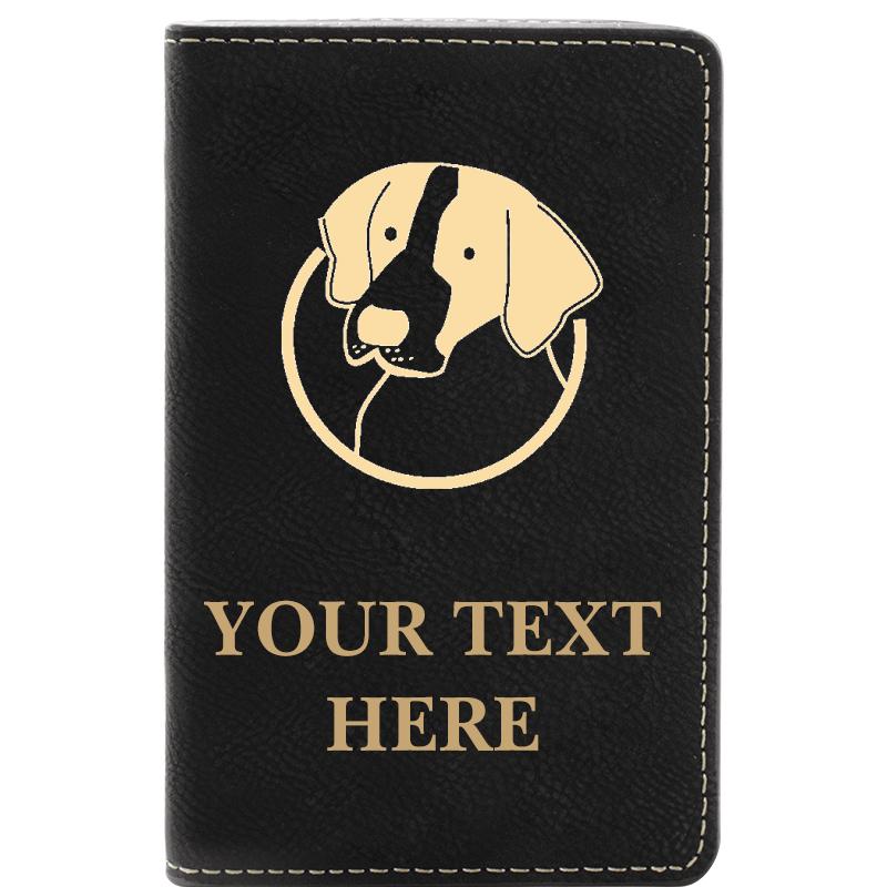 LEATHER WINE SET BLACK 2 PC