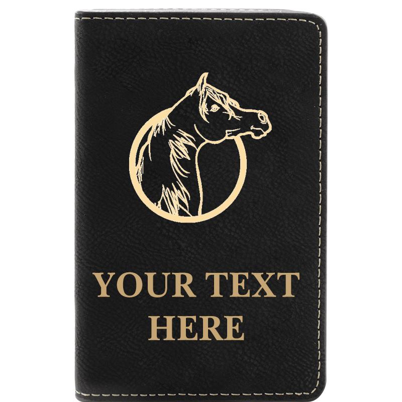 LEATHER WINE SET BLACK 2 PC