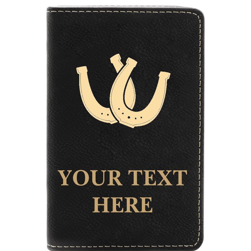 LEATHER WINE SET BLACK 2 PC