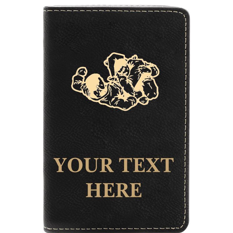 LEATHER WINE SET BLACK 2 PC