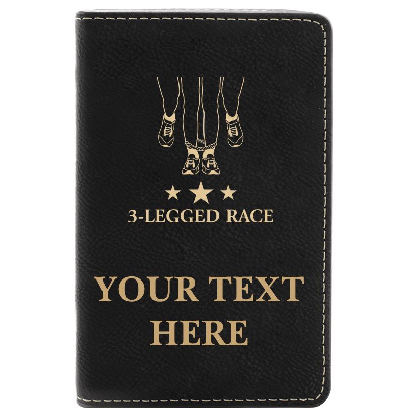 LEATHER WINE SET BLACK 2 PC