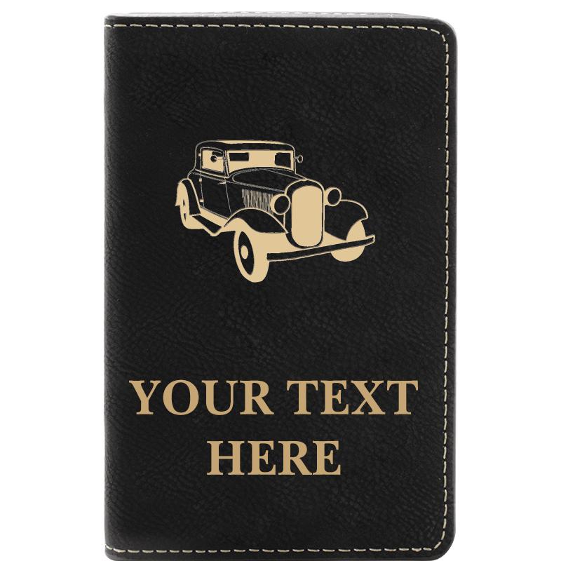 LEATHER WINE SET BLACK 2 PC