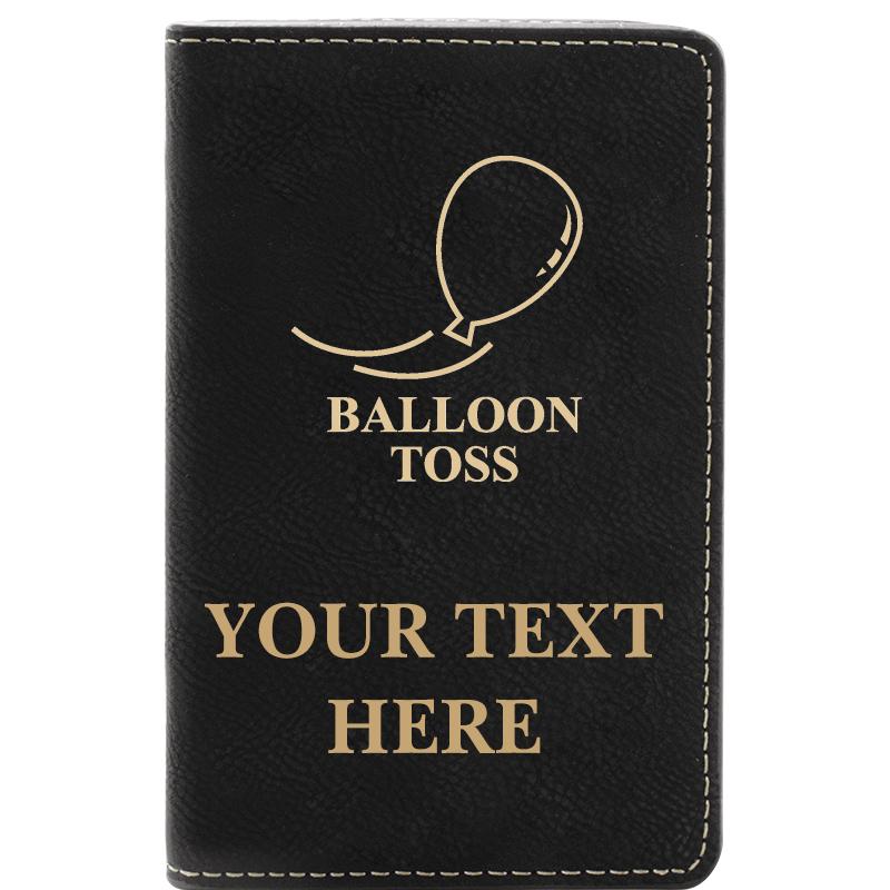 LEATHER WINE SET BLACK 2 PC