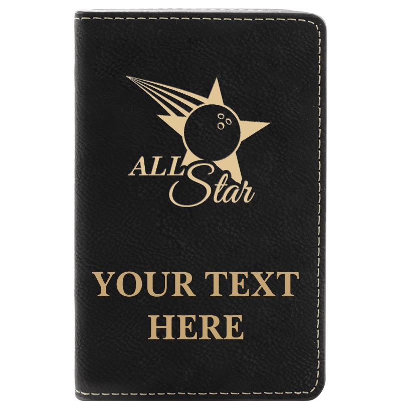 LEATHER WINE SET BLACK 2 PC