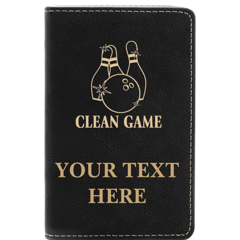 LEATHER WINE SET BLACK 2 PC