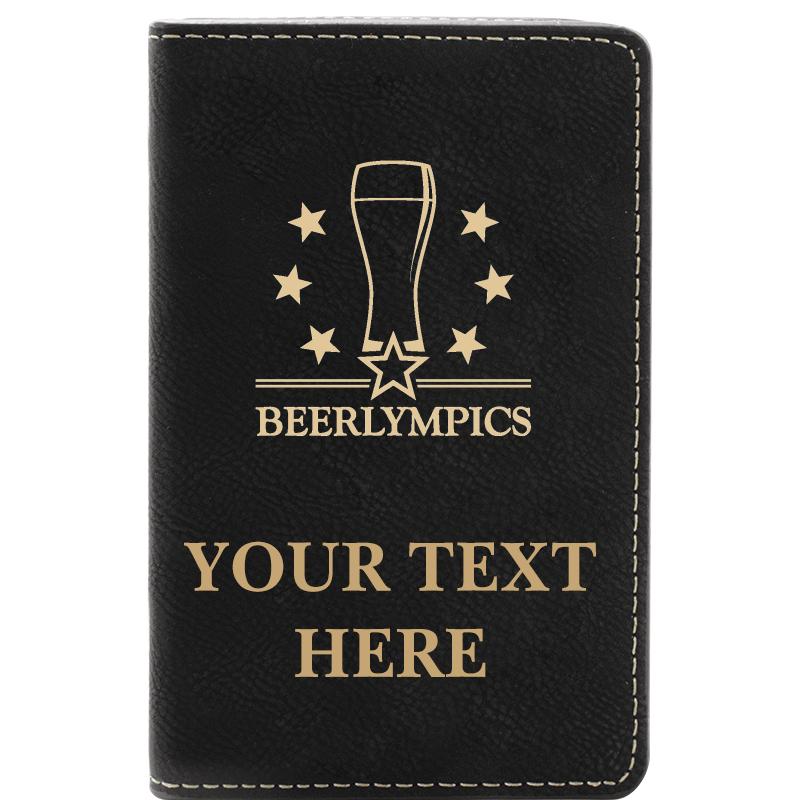 LEATHER WINE SET BLACK 2 PC