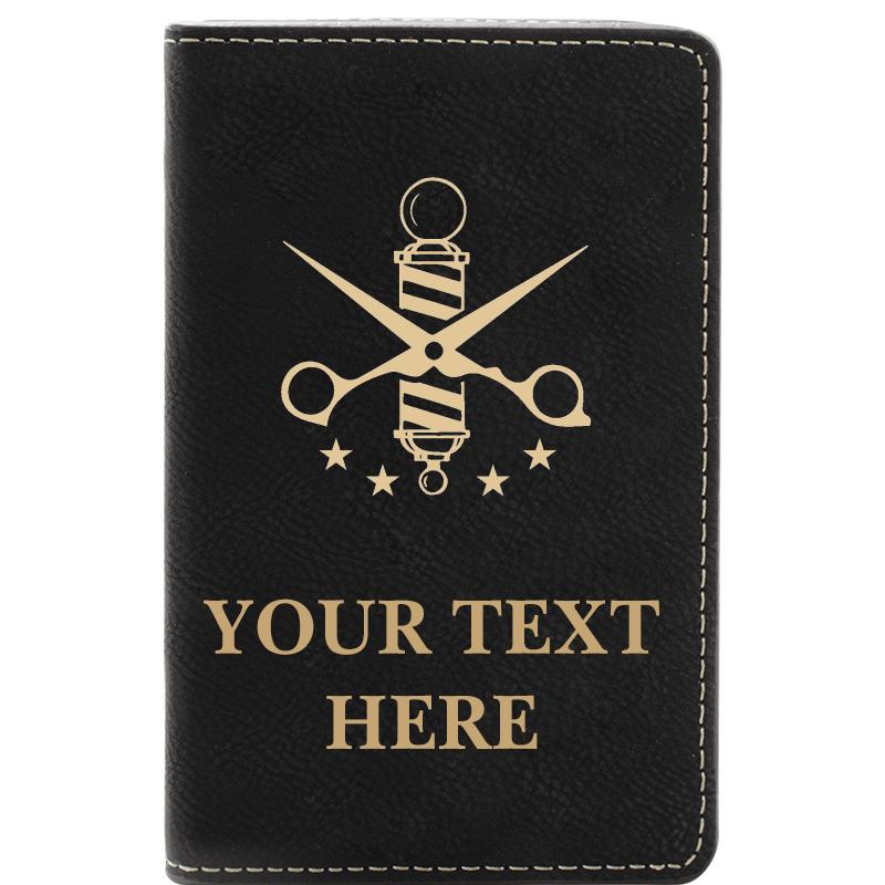 LEATHER WINE SET BLACK 2 PC