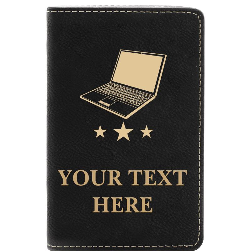 LEATHER WINE SET BLACK 2 PC