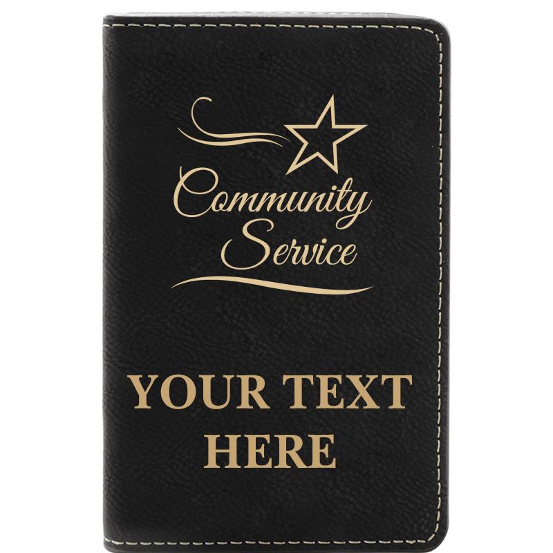 LEATHER WINE SET BLACK 2 PC