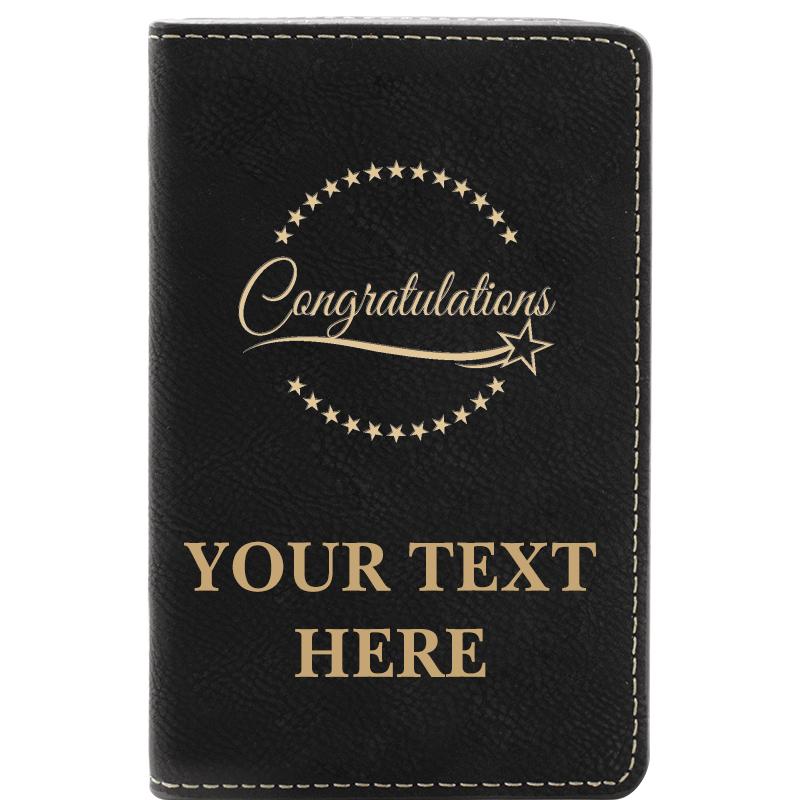 LEATHER WINE SET BLACK 2 PC