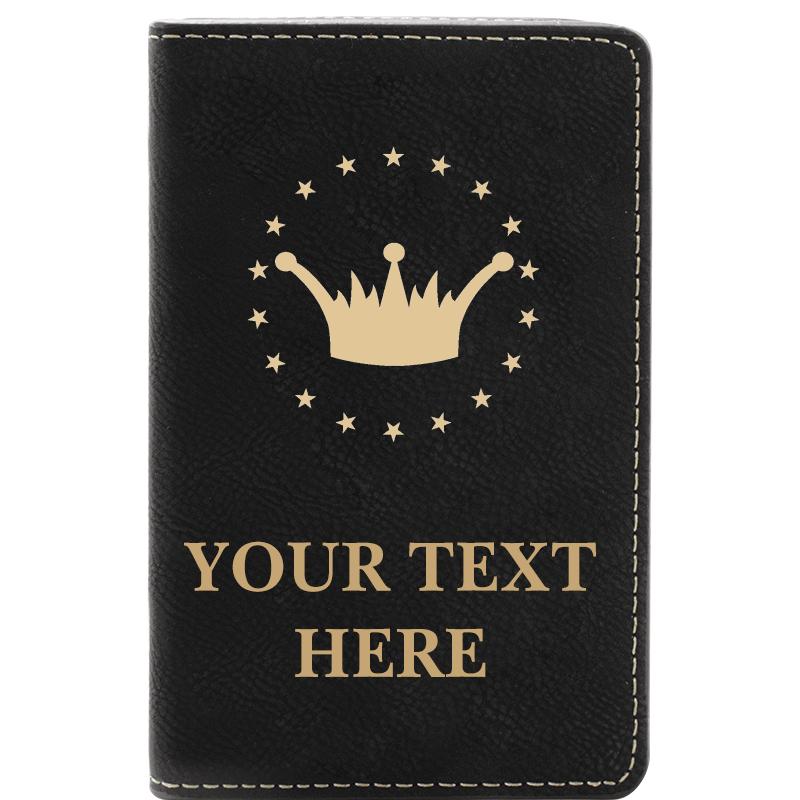 LEATHER WINE SET BLACK 2 PC