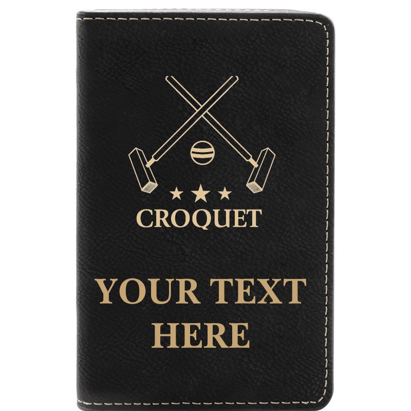 LEATHER WINE SET BLACK 2 PC