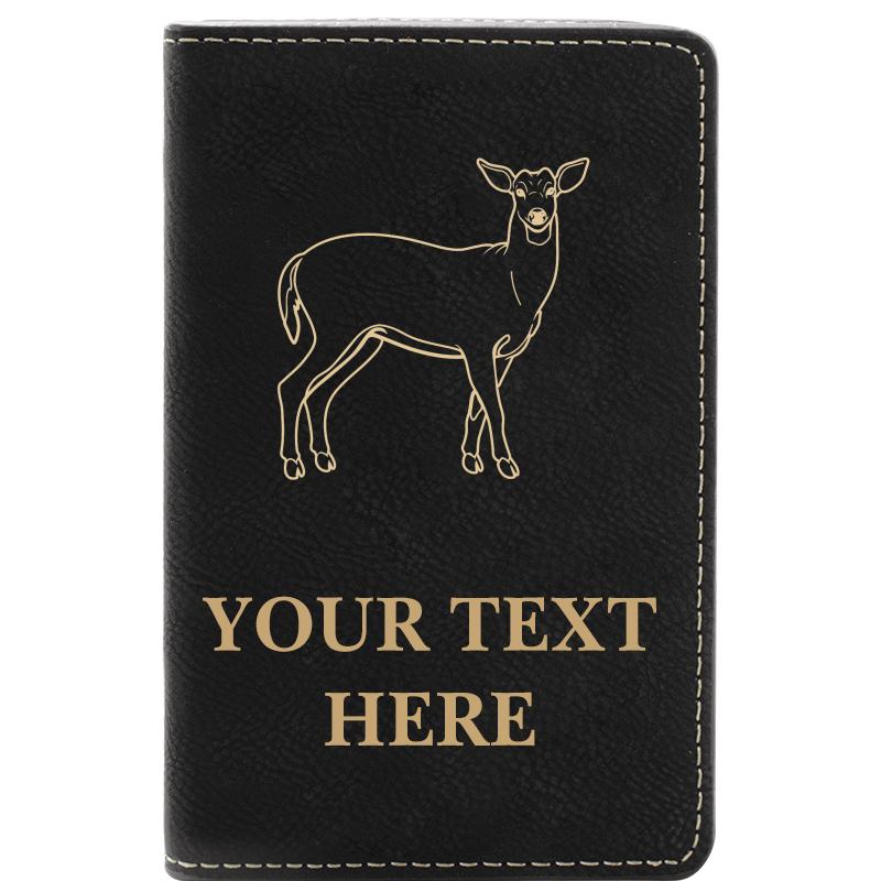 LEATHER WINE SET BLACK 2 PC