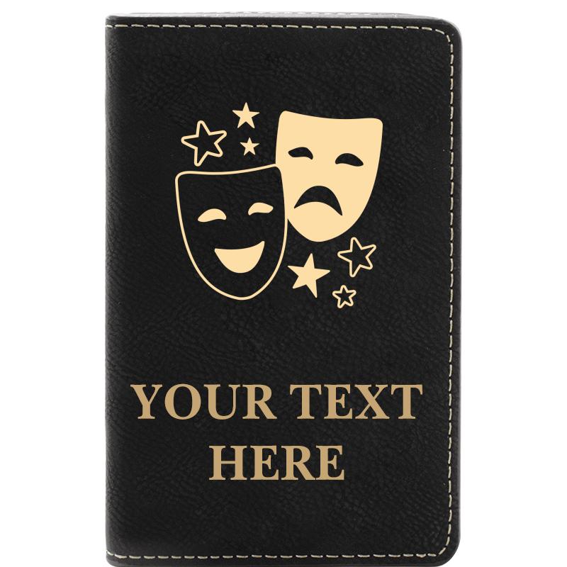 LEATHER WINE SET BLACK 2 PC