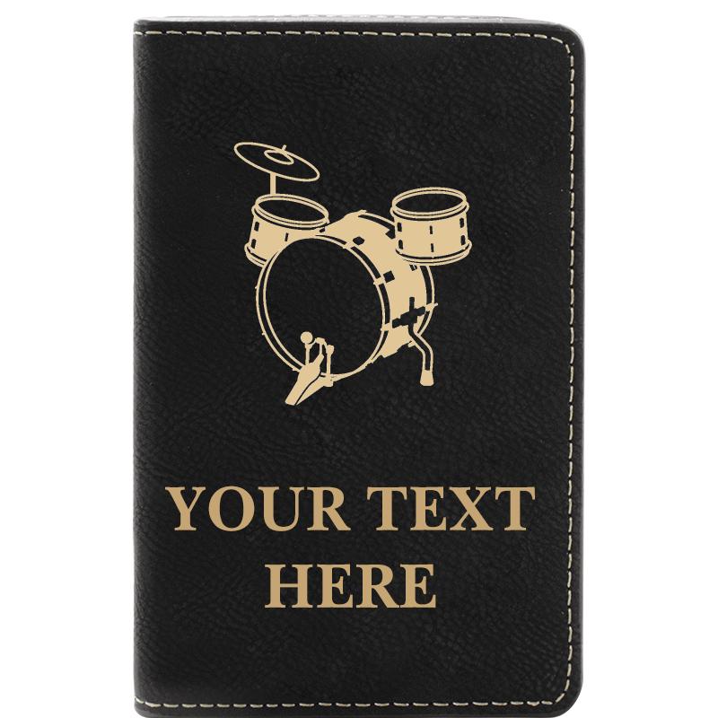 LEATHER WINE SET BLACK 2 PC