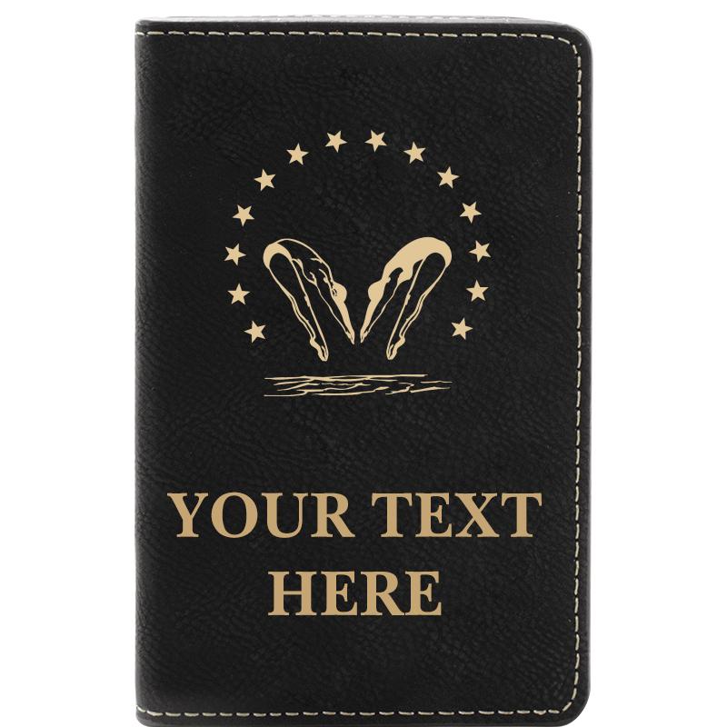 LEATHER WINE SET BLACK 2 PC