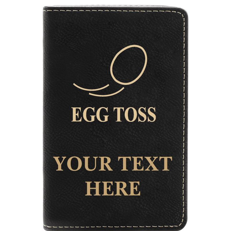 LEATHER WINE SET BLACK 2 PC