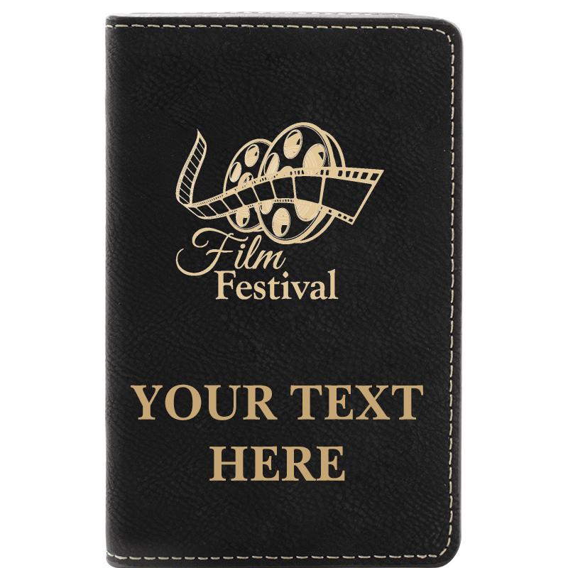 LEATHER WINE SET BLACK 2 PC