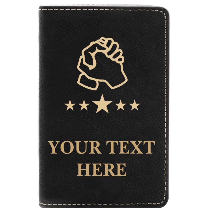 LEATHER WINE SET BLACK 2 PC