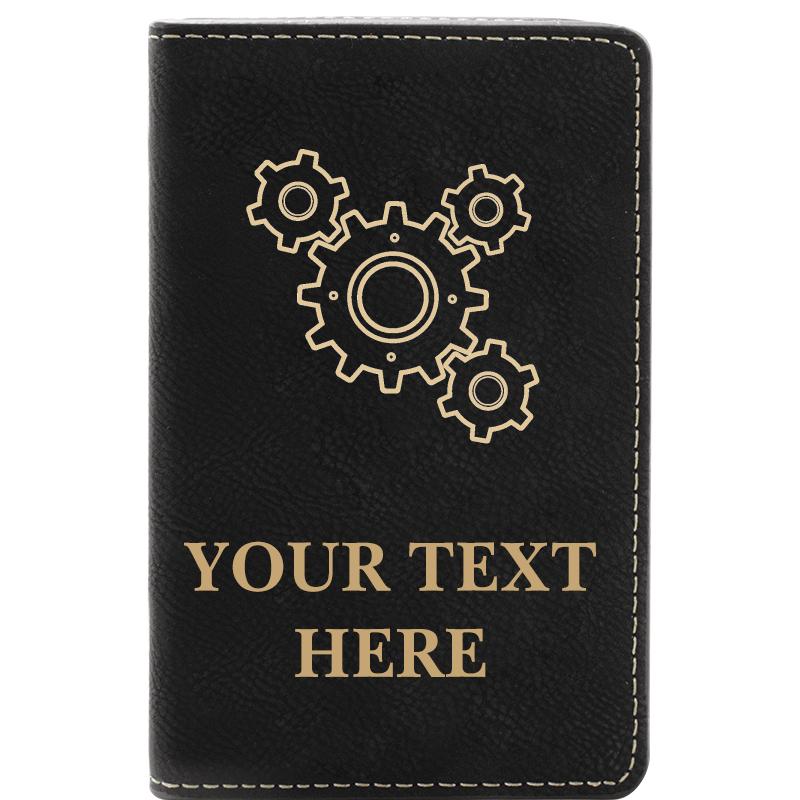 LEATHER WINE SET BLACK 2 PC